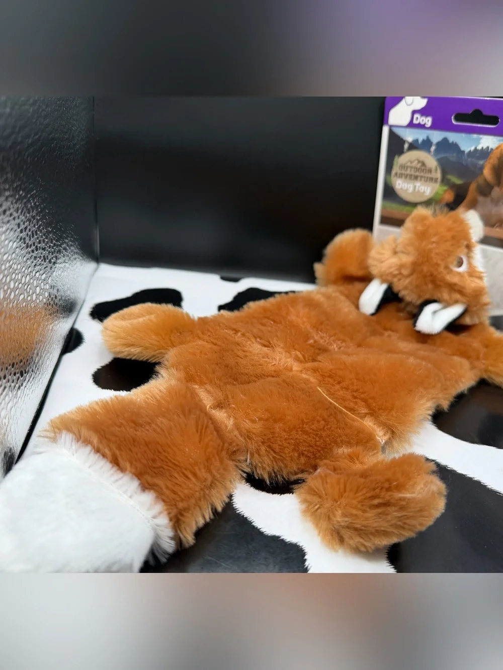 KMEE Plush Brown Squirrel Crinkle Paper Dog Toy - Outdoor Adventure Squeaky Toy